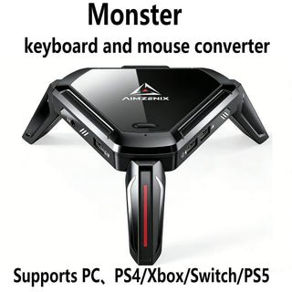 Adaptador de teclado y ratón AIMZENIX AX600 Monster para PS5, PS4 y Xbox