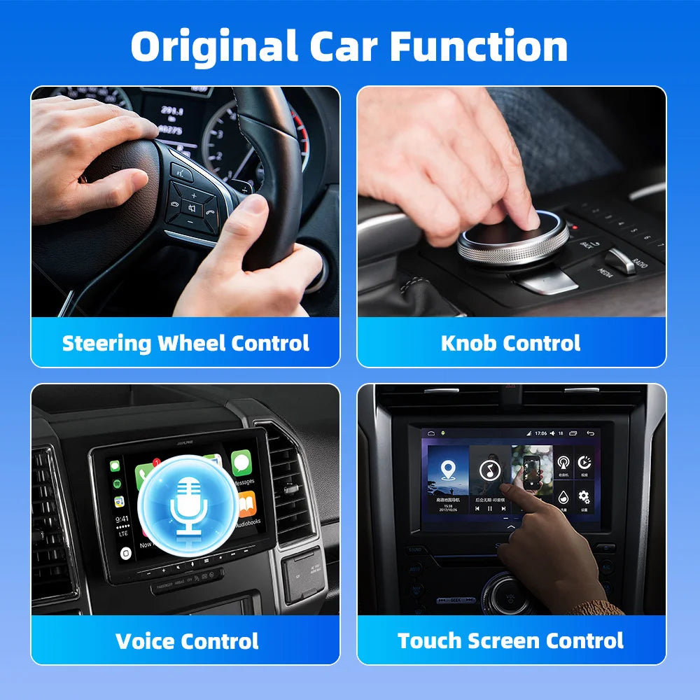 Adaptador inalámbrico CarPlay Android Auto 2 en 1, Dongle para coche, conexión automática Plug & Play para iPhone y Android, coche con cable de fábrica