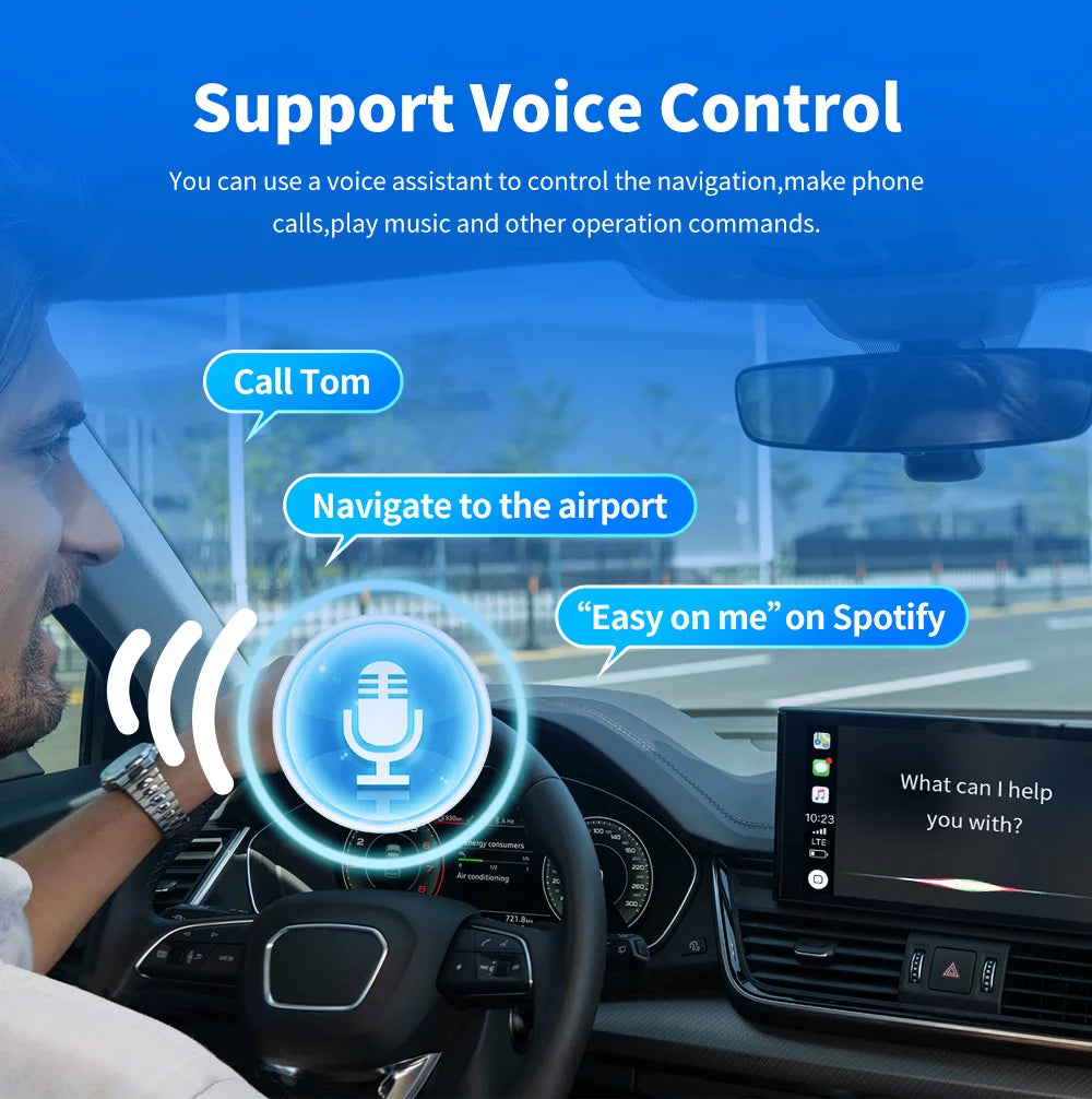 Adaptador inalámbrico CarPlay Android Auto 2 en 1, Dongle para coche, conexión automática Plug & Play para iPhone y Android, coche con cable de fábrica