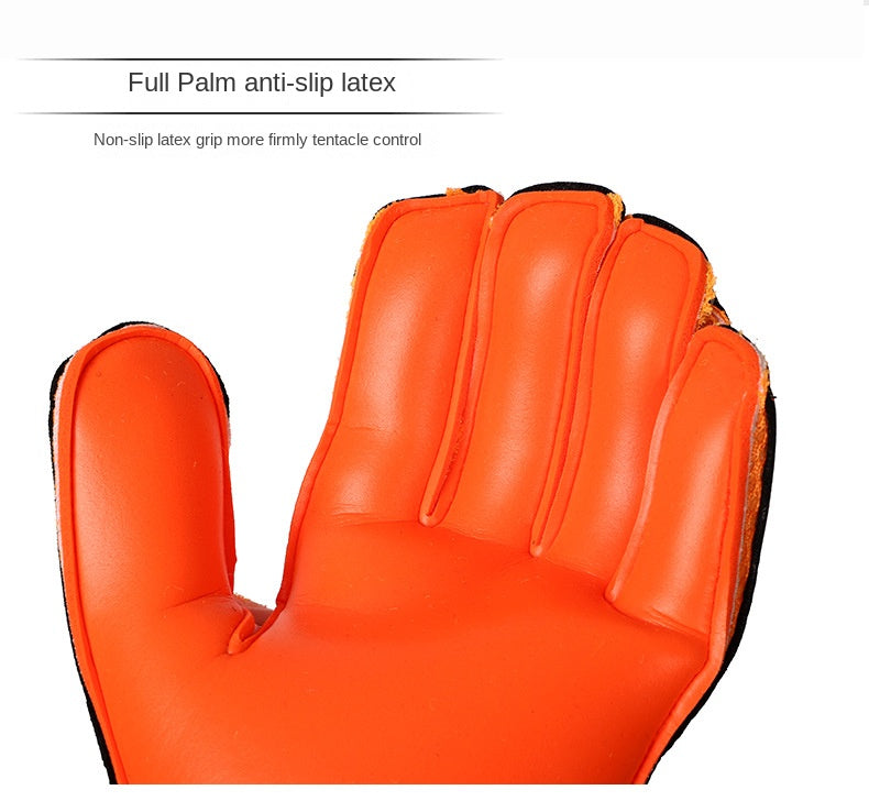 Guantes de portero de fútbol profesionales para niños y hombres, látex de 4mm con protección para los dedos, Protector de guantes de portero de fútbol para niños y adultos