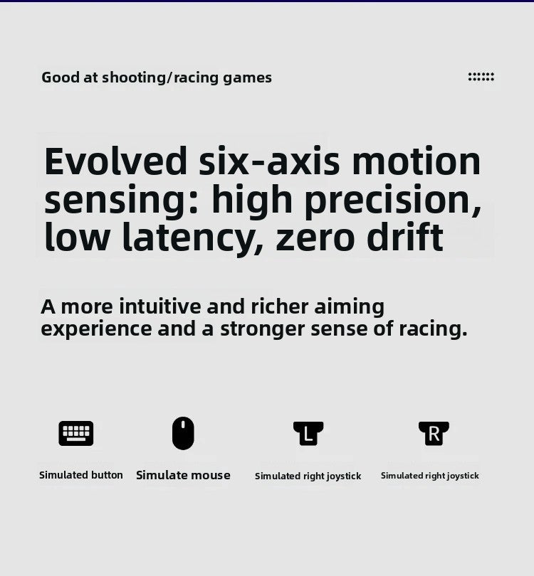 Control Inalámbrico para Juegos LeadJoy XENO Plus, Control de Movimiento FPS, Giroscopio, Joystick TMR, Compatible con PC, Switch2, Steam Deck, iOS, Android, Apex