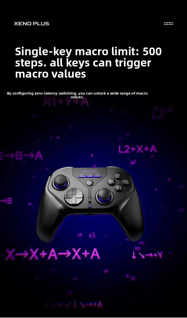 Control Inalámbrico para Juegos LeadJoy XENO Plus, Control de Movimiento FPS, Giroscopio, Joystick TMR, Compatible con PC, Switch2, Steam Deck, iOS, Android, Apex