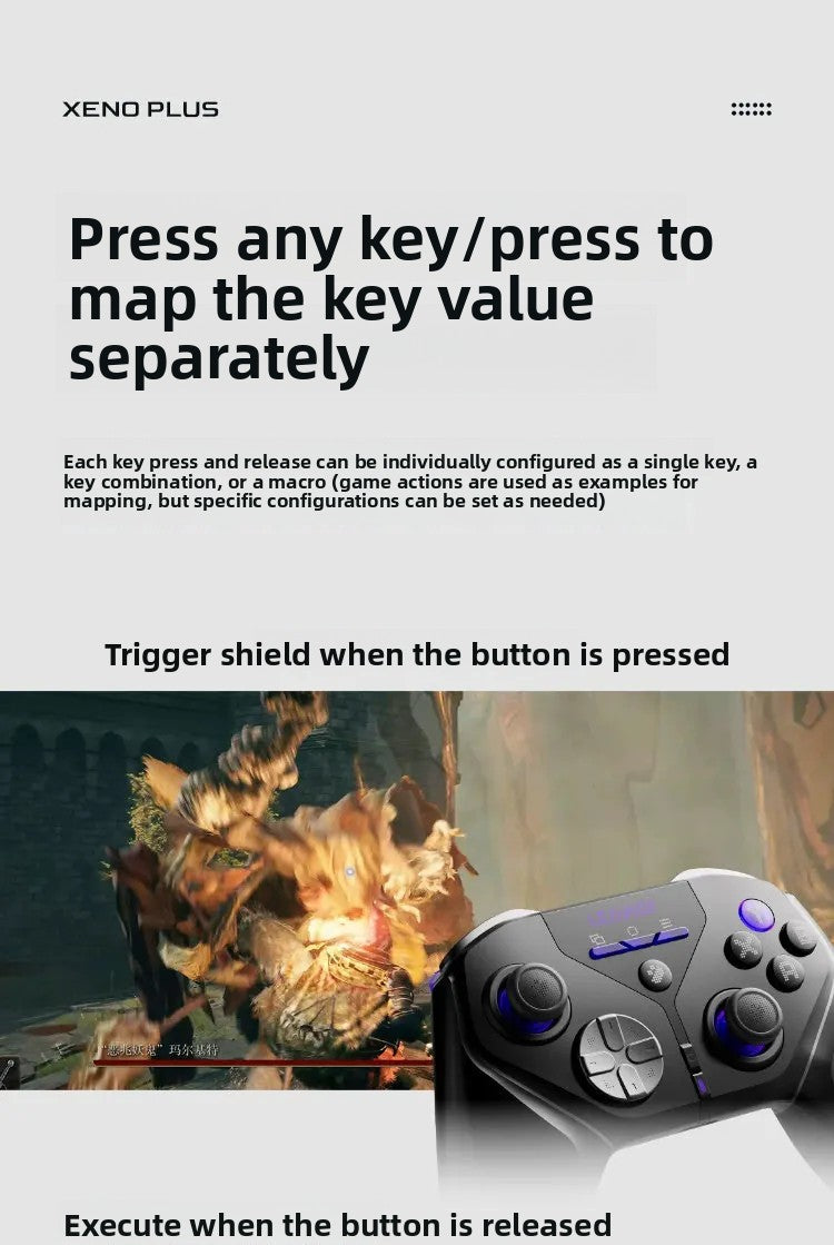 Control Inalámbrico para Juegos LeadJoy XENO Plus, Control de Movimiento FPS, Giroscopio, Joystick TMR, Compatible con PC, Switch2, Steam Deck, iOS, Android, Apex