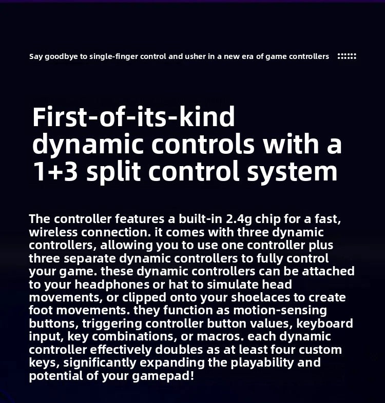 Control Inalámbrico para Juegos LeadJoy XENO Plus, Control de Movimiento FPS, Giroscopio, Joystick TMR, Compatible con PC, Switch2, Steam Deck, iOS, Android, Apex
