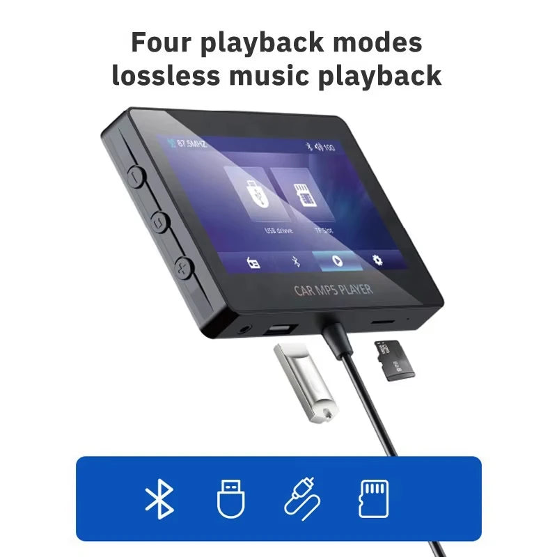 Receptor de Audio para Auto DYBO M6, Transmisor FM Bluetooth, Pantalla MP5 4,3"