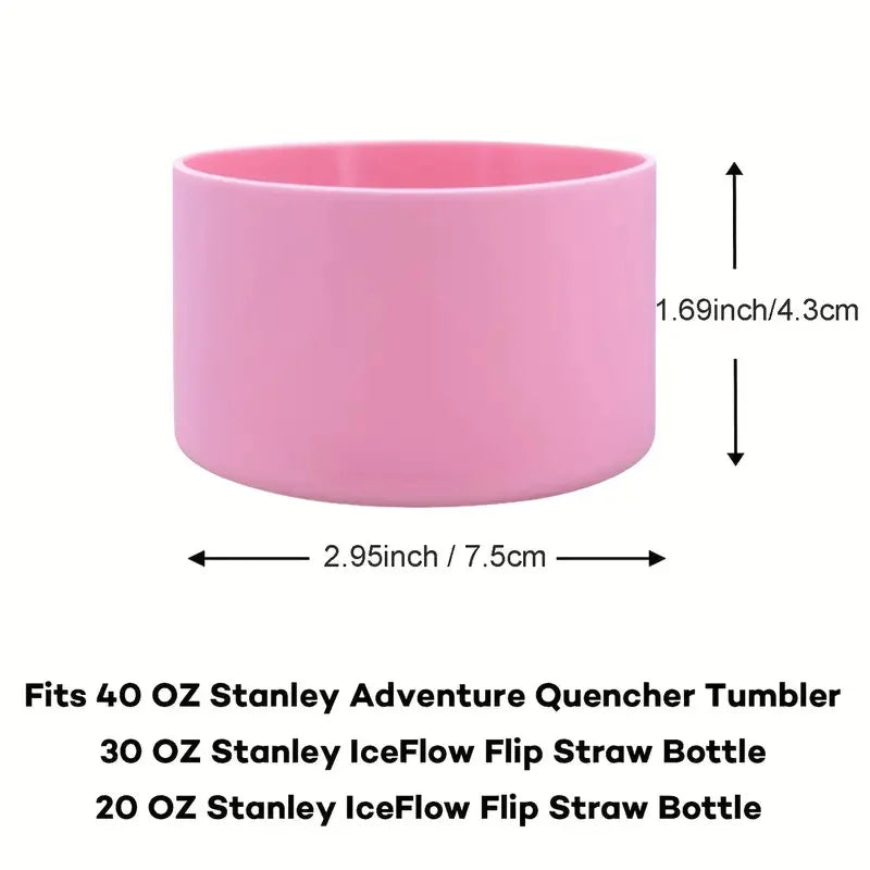 Portavasos inferior de silicona adecuado para vaso Stanley Adventure Quencher de 40 OZ 30 0Z Stanley lceFlow botella con pajita abatible