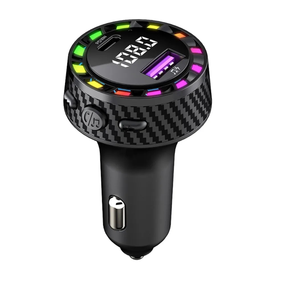 Transmisor FM PD30W para Auto con Carga Rápida y Bluetooth 5.3
