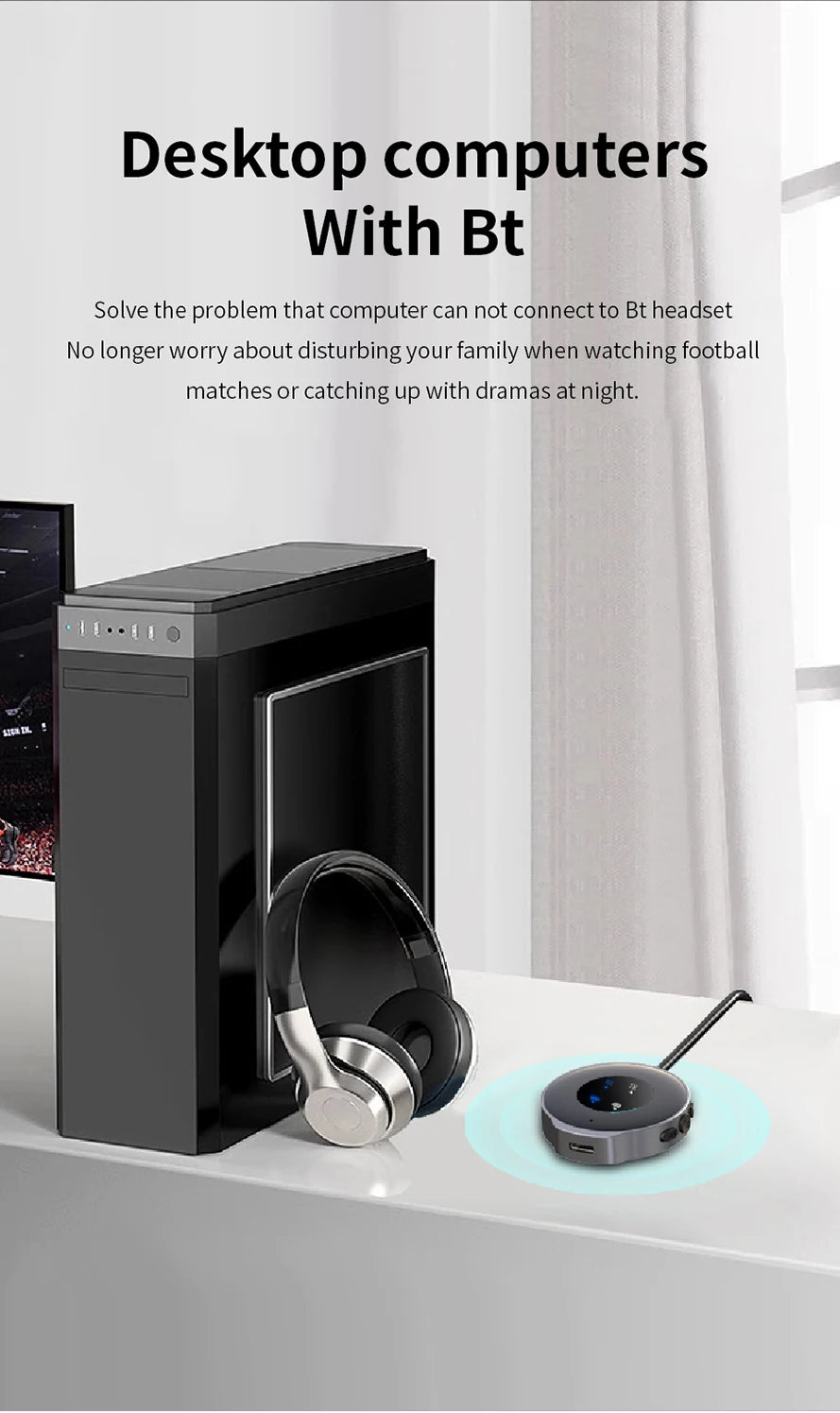 Adaptador Bluetooth Inalámbrico para Auriculares y Sistemas de Audio