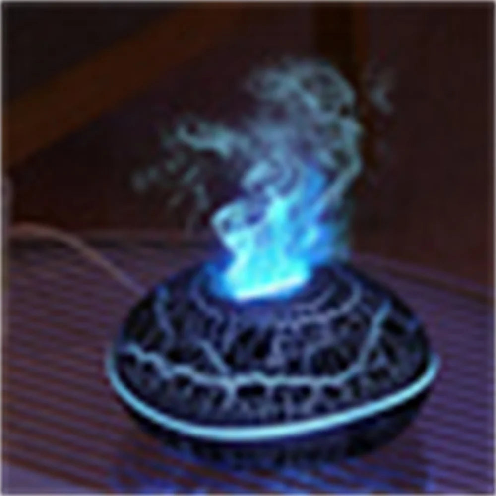 La llama del humidificador aromático puede agregar aceite esencial, pequeña máquina de aromaterapia, humidificador de aire equipado con función de iluminación colorida
