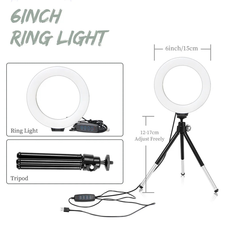 Panel de Luz LED RGB para Fotografía y Video 6 Pulgadas
