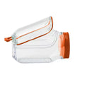 1 recipiente con apertura lateral para preparar y almacenar ensaladas, práctico contenedor para el almuerzo con caja para condimentos, adecuado para la oficina y viajes.