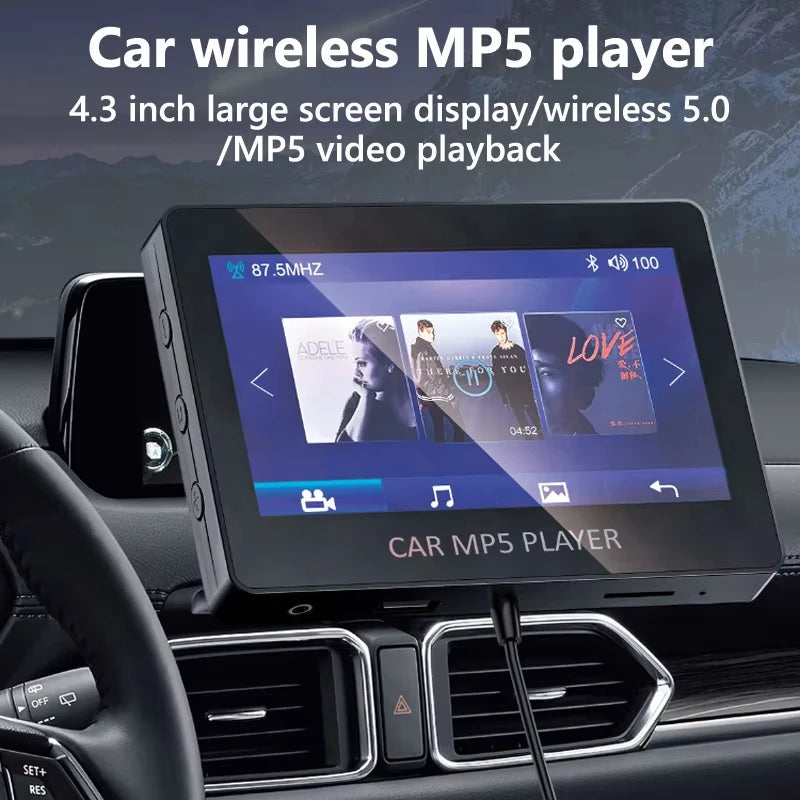 Receptor de Audio para Auto DYBO M6, Transmisor FM Bluetooth, Pantalla MP5 4,3"
