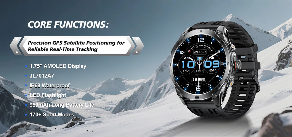 Reloj Inteligente GPS Militar 170+ Deportes