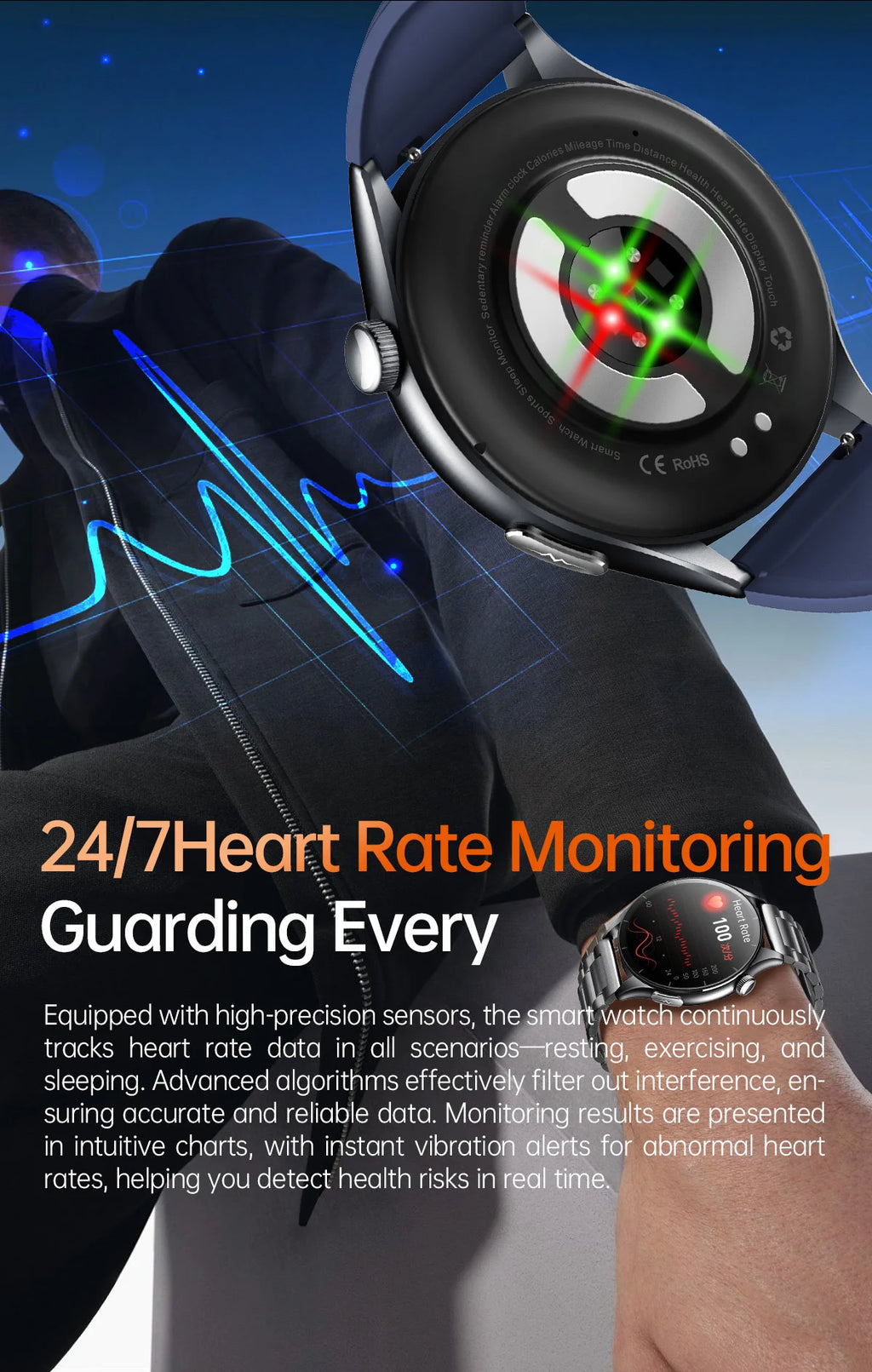 Dido AI E70S Reloj Inteligente ECG Ultrafino