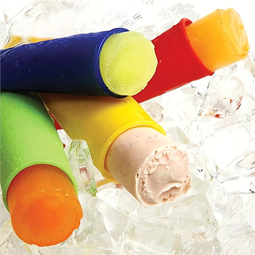 6 unids/lote, molde para helado de verano, paleta reutilizable, molde Pop de silicona de calidad alimentaria, molde para cubitos de hielo, utensilios de cocina