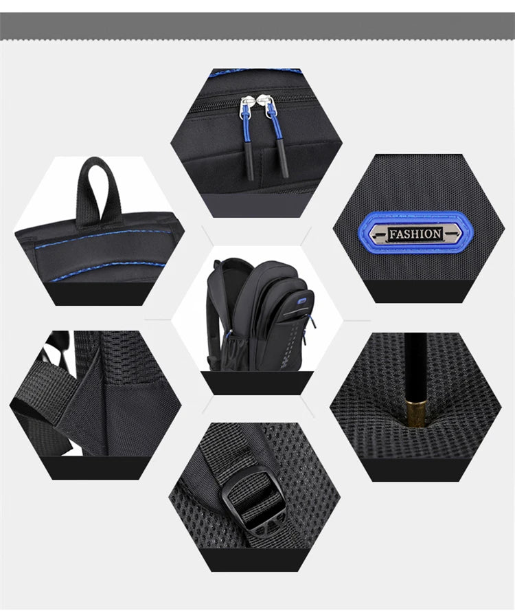 Mochila Oxford impermeable para hombres y mujeres, bolsa para computadora de negocios, mochila de viaje de ocio, mochila para estudiantes de secundaria
