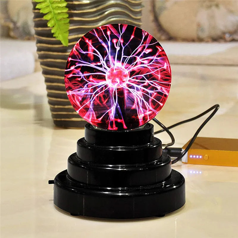 Lámpara bola de plasma táctil LED decorativa para dormitorio y fiestas