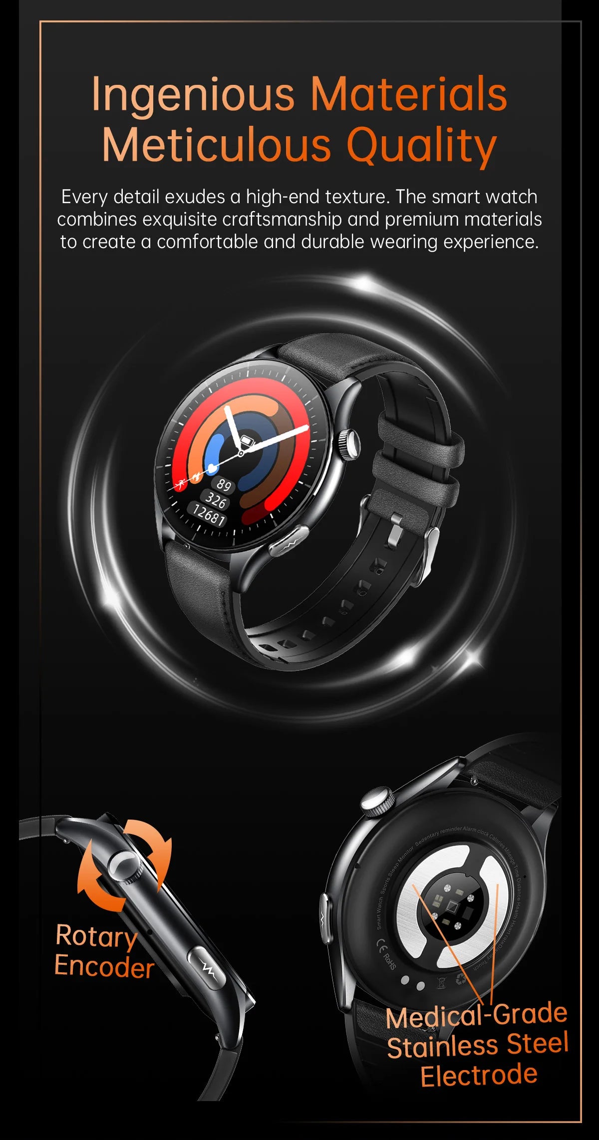 Dido AI E70S Reloj Inteligente ECG Ultrafino