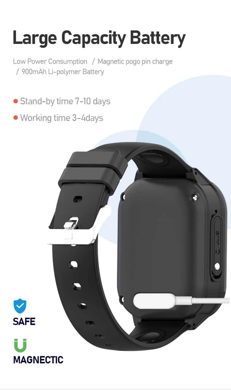 Reloj Inteligente 4G para Niños con GPS, WiFi, SOS, Whatsapp KT19Pro MAX Android 8.1 con Videollamada, Cámara y Monitor