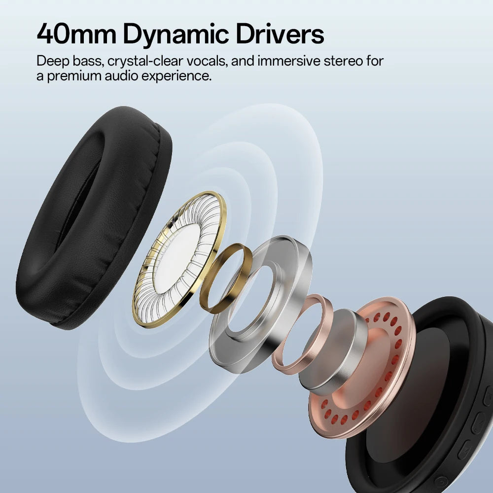 Auriculares Bluetooth Over-Ear TF Radio FM HiFi