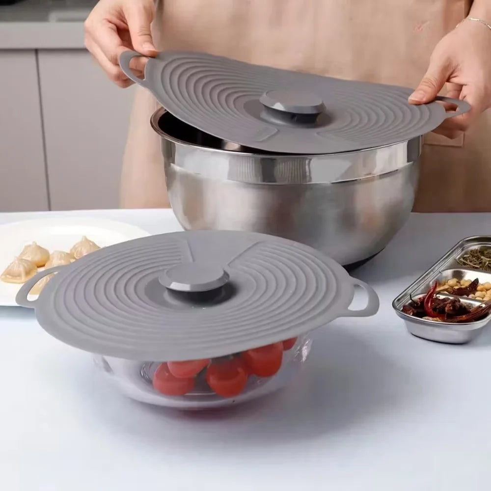 Cuenco de silicona LIDS, LIDS contra salpicaduras de microondas, LIDS reutilizables resistentes al calor, apto para tazones, platos, POTES, sartenes, estufas, ove