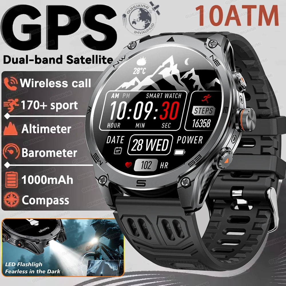 Reloj Inteligente GPS Militar 170+ Deportes