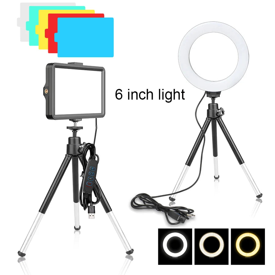 Panel de Luz LED RGB para Fotografía y Video 6 Pulgadas