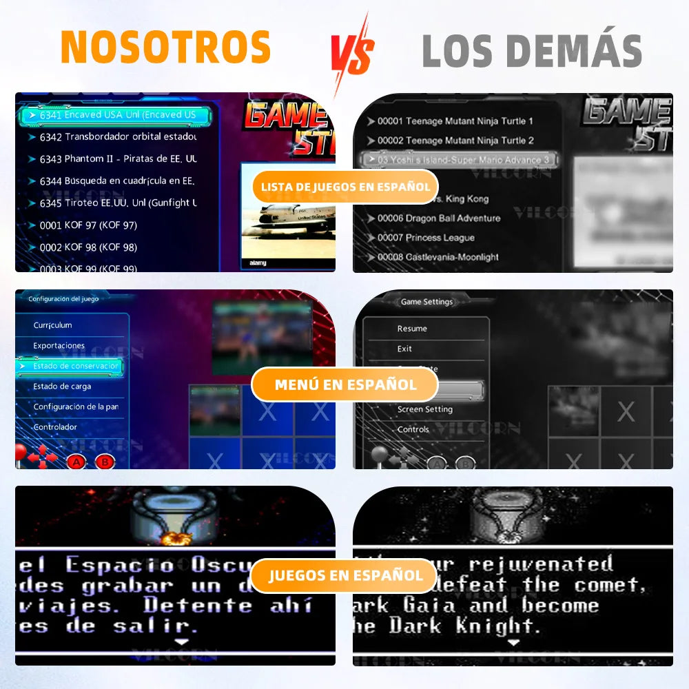 VILCORN M8 consola juegos retro para tv 4k 6000+ juegos español consolas de videojuegos videoconsola emulador videojuegos