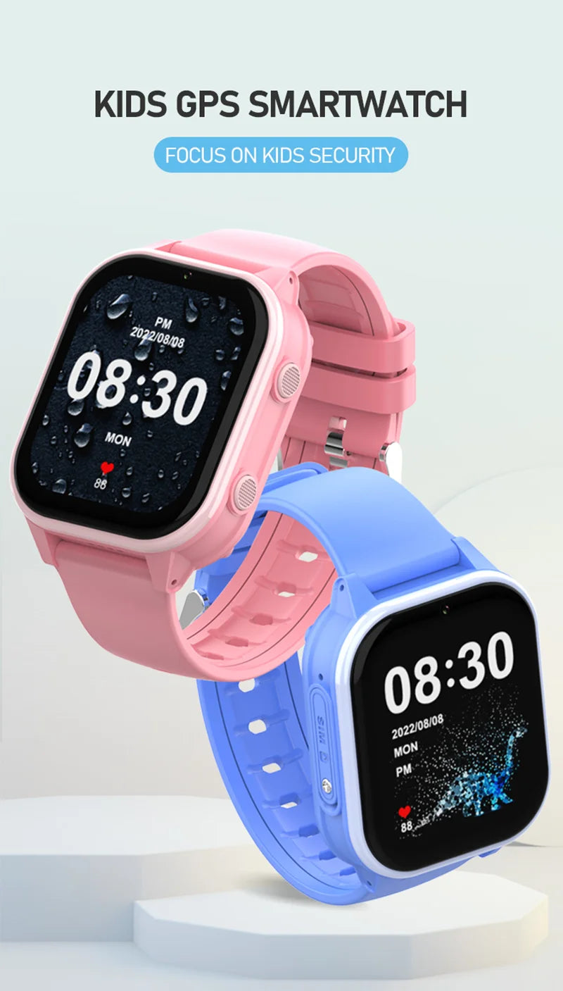 Reloj Inteligente 4G para Niños con GPS, WiFi, SOS, Whatsapp KT19Pro MAX Android 8.1 con Videollamada, Cámara y Monitor