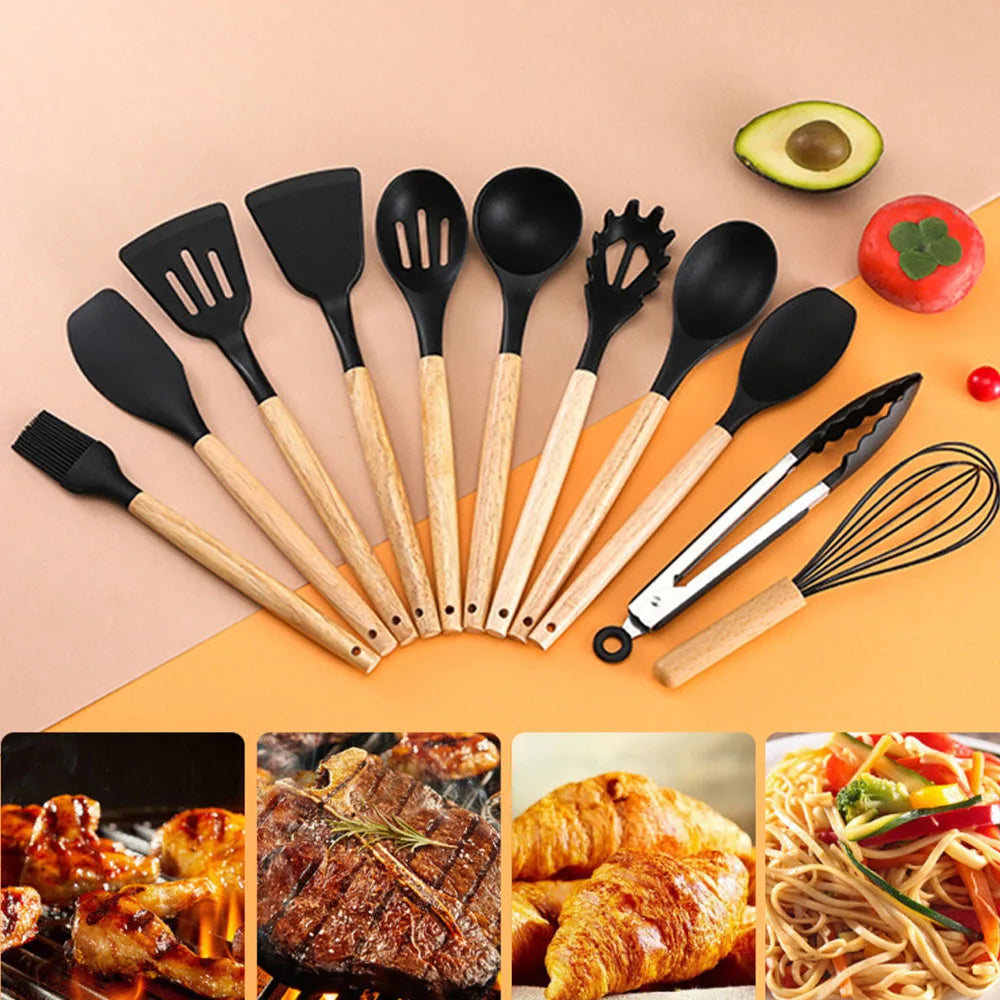 Set de Utensilios de Cocina de Silicona 12 Uds