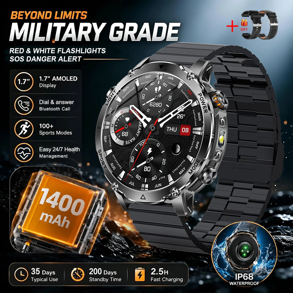Relojes Inteligentes GPS 1400mAh AMOLED Linterna