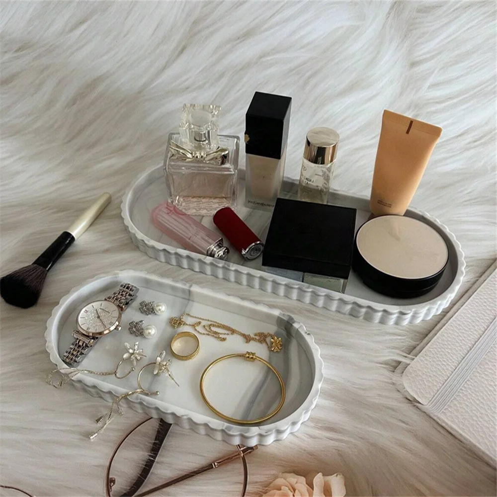 Bandeja de almacenamiento para tocador de baño, encimera de jabón, velas perfumadas, bandeja para plantas pequeñas, tocador para organización del fregadero de cocina