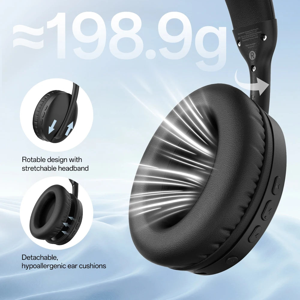 Auriculares Bluetooth Over-Ear TF Radio FM HiFi