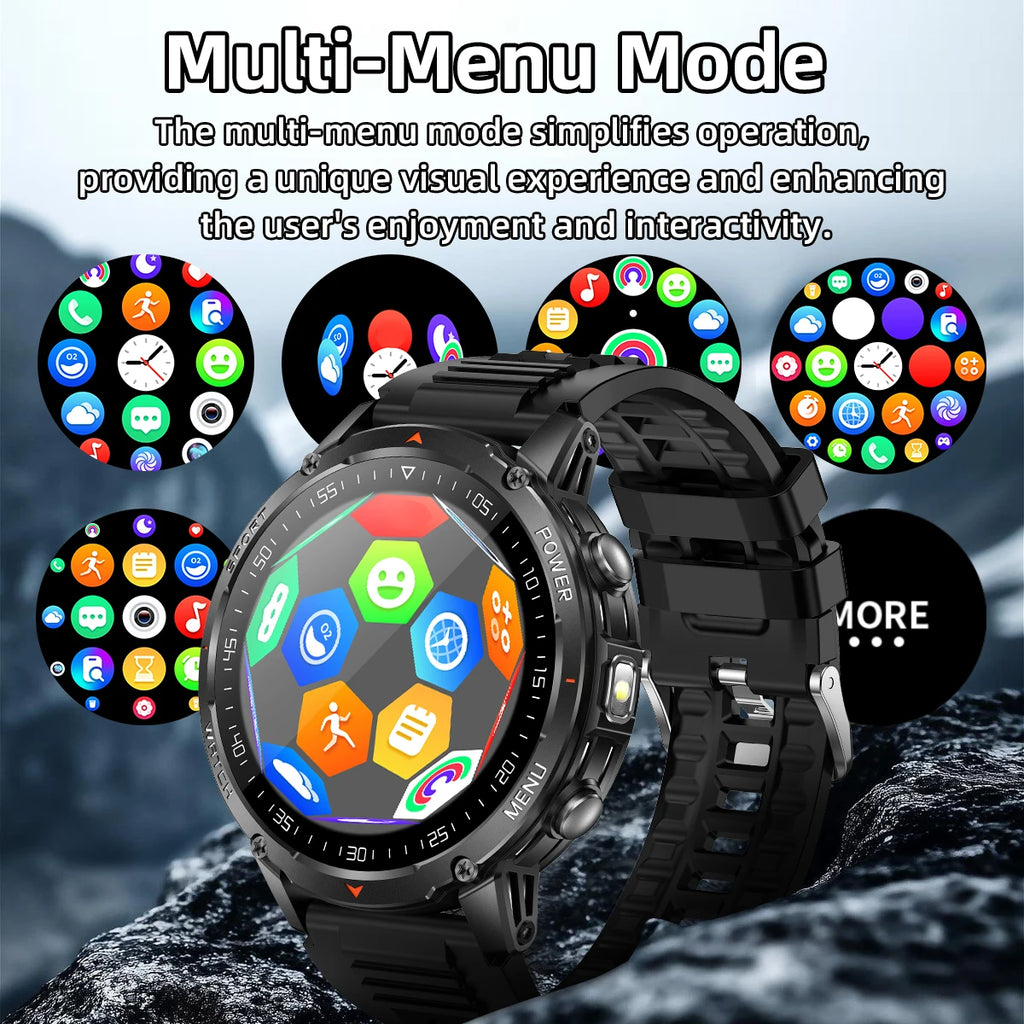 Reloj Inteligente Militar 1400mAh 10ATM Bluetooth