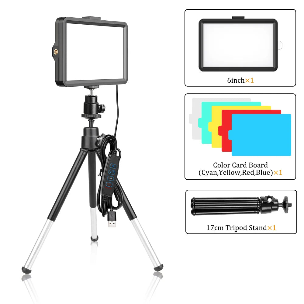 Panel de Luz LED RGB para Fotografía y Video 6 Pulgadas