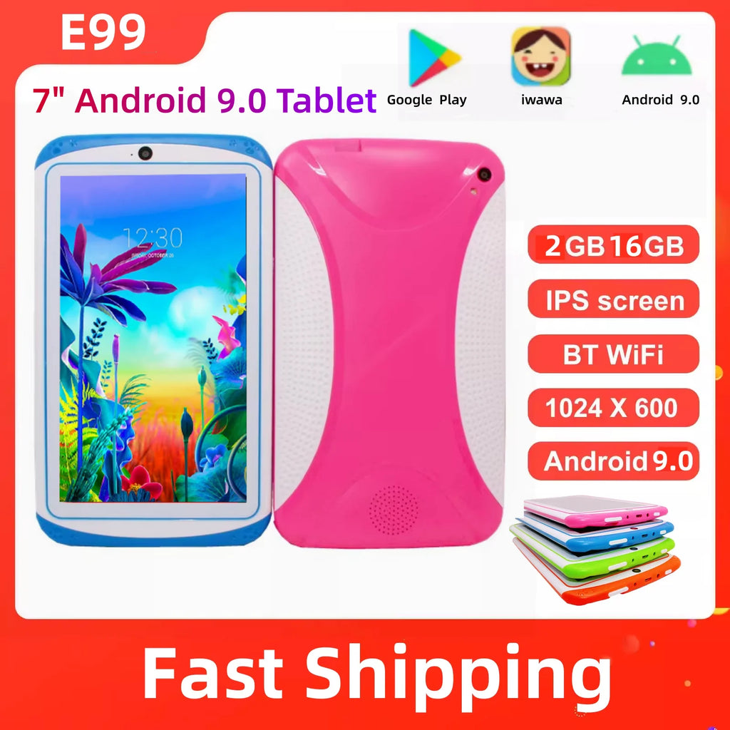 Nueva Tablet Android 9.0 de 7 Pulgadas, 2GB de RAM, 16GB de ROM, RK3126 Quad Core, 1024*600 IPS, 3000mAh, Cámara Dual