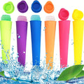 6 unids/lote, molde para helado de verano, paleta reutilizable, molde Pop de silicona de calidad alimentaria, molde para cubitos de hielo, utensilios de cocina