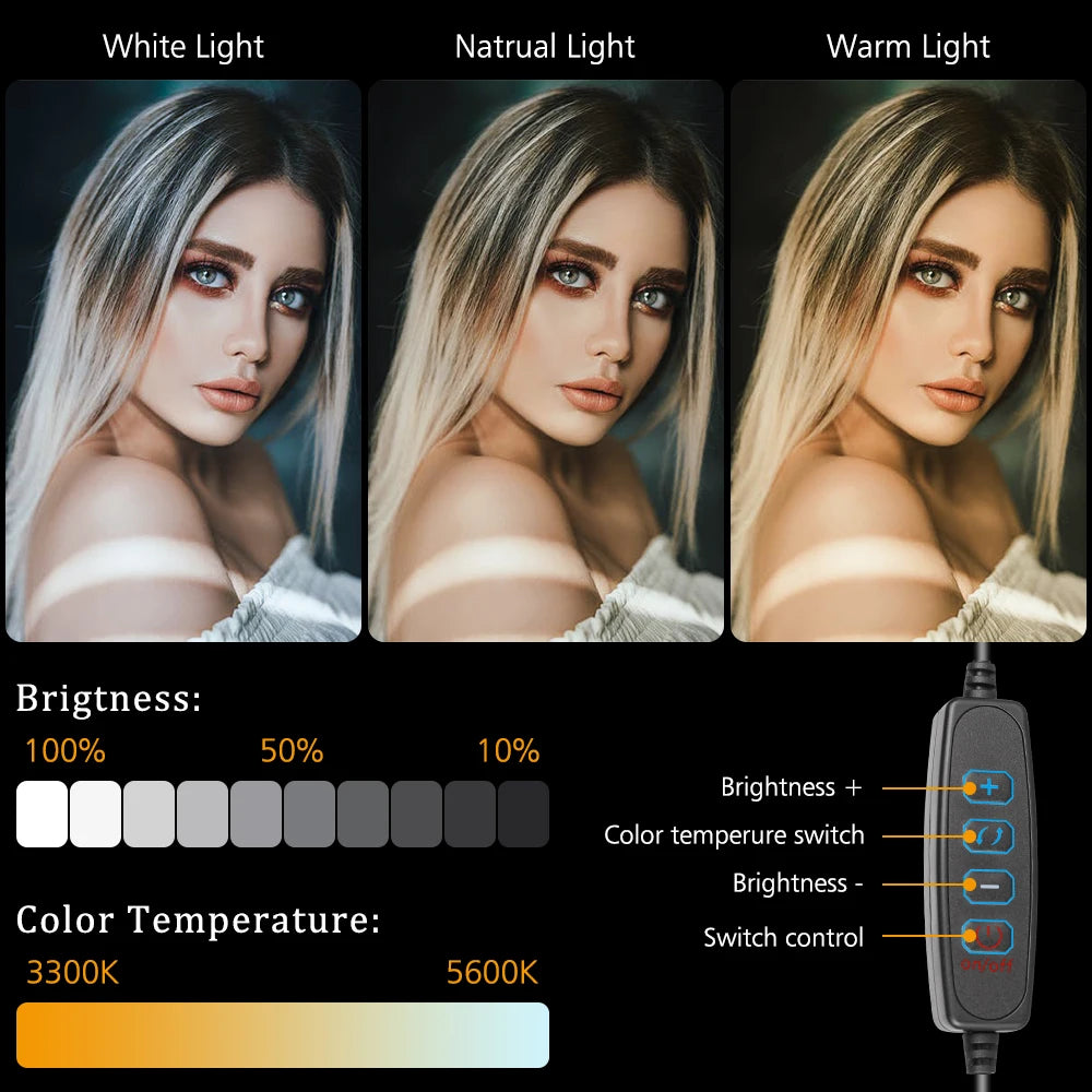Panel de Luz LED RGB para Fotografía y Video 6 Pulgadas