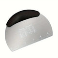 Cortador de masa de acero inoxidable, raspador de masa de acero inoxidable, cortador de masa multifuncional, herramienta para hornear para medir y c