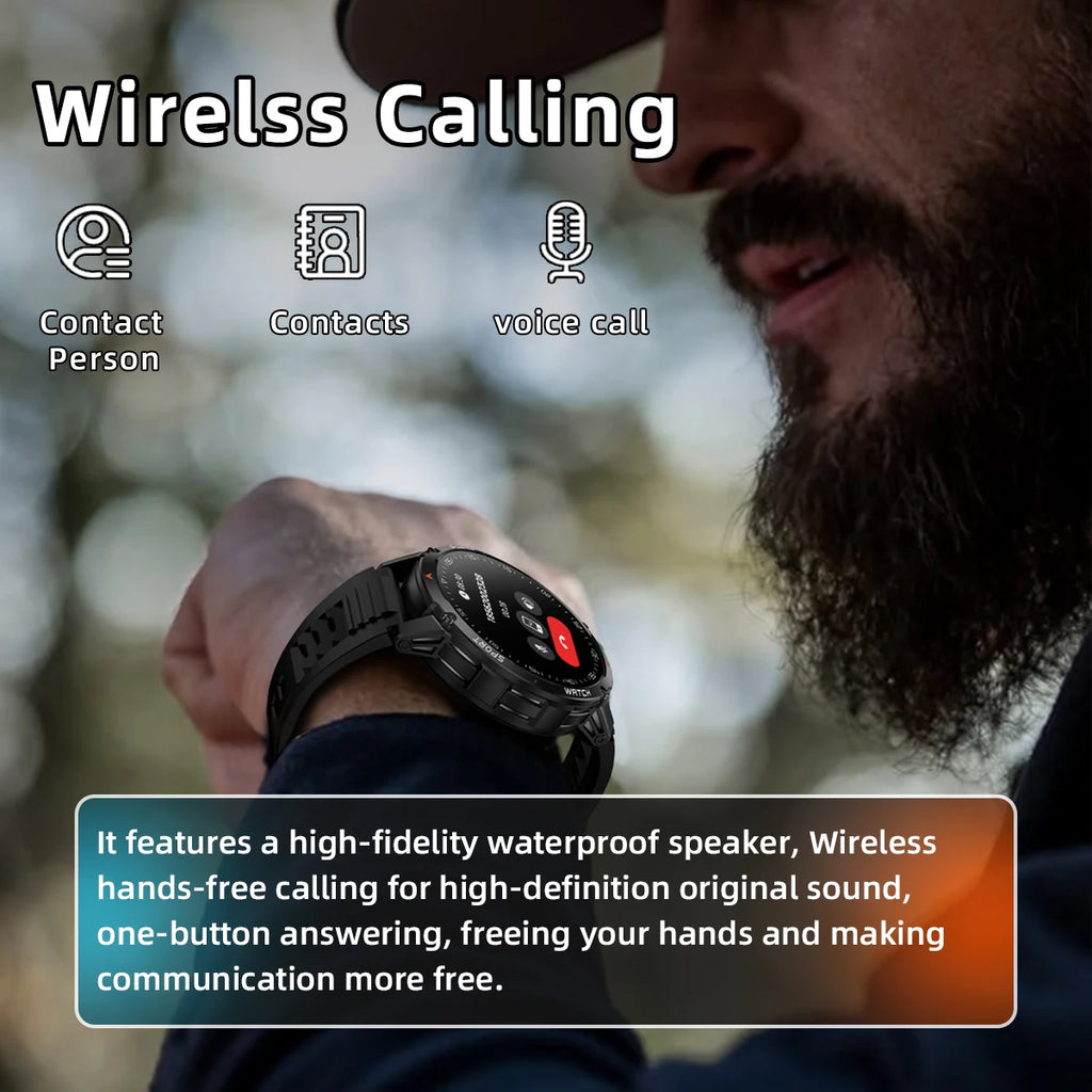 Reloj Inteligente Militar 1400mAh 10ATM Bluetooth