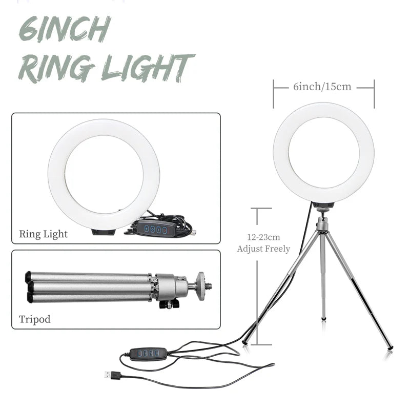 Panel de Luz LED RGB para Fotografía y Video 6 Pulgadas