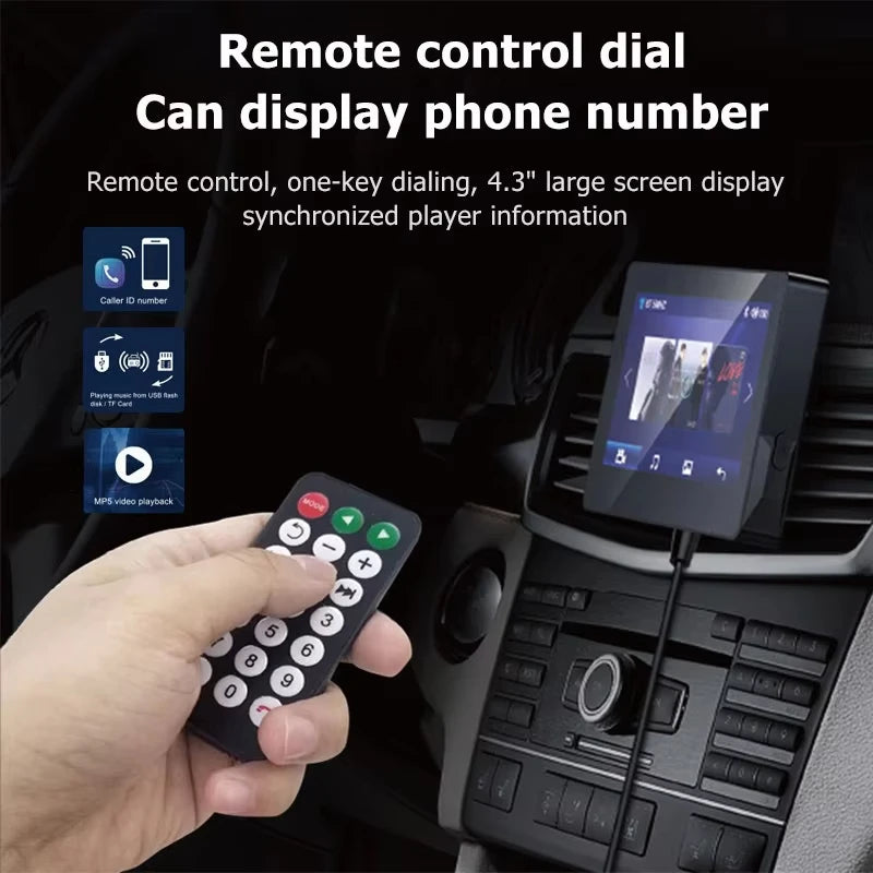 Receptor de Audio para Auto DYBO M6, Transmisor FM Bluetooth, Pantalla MP5 4,3"