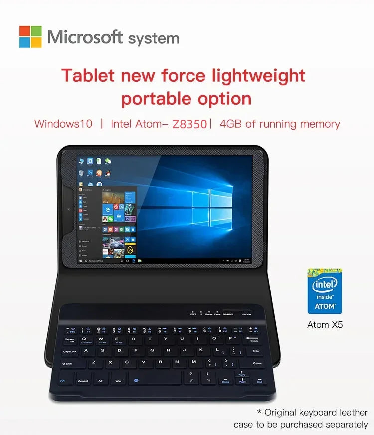 Gran oferta 4GB/8GB RAM 64GB/128GB ROM 8 pulgadas 64bit Windows 10 tabletas PC X5-Z8350 1,44 GHz Quad-Core Mini tableta cámara Dual
