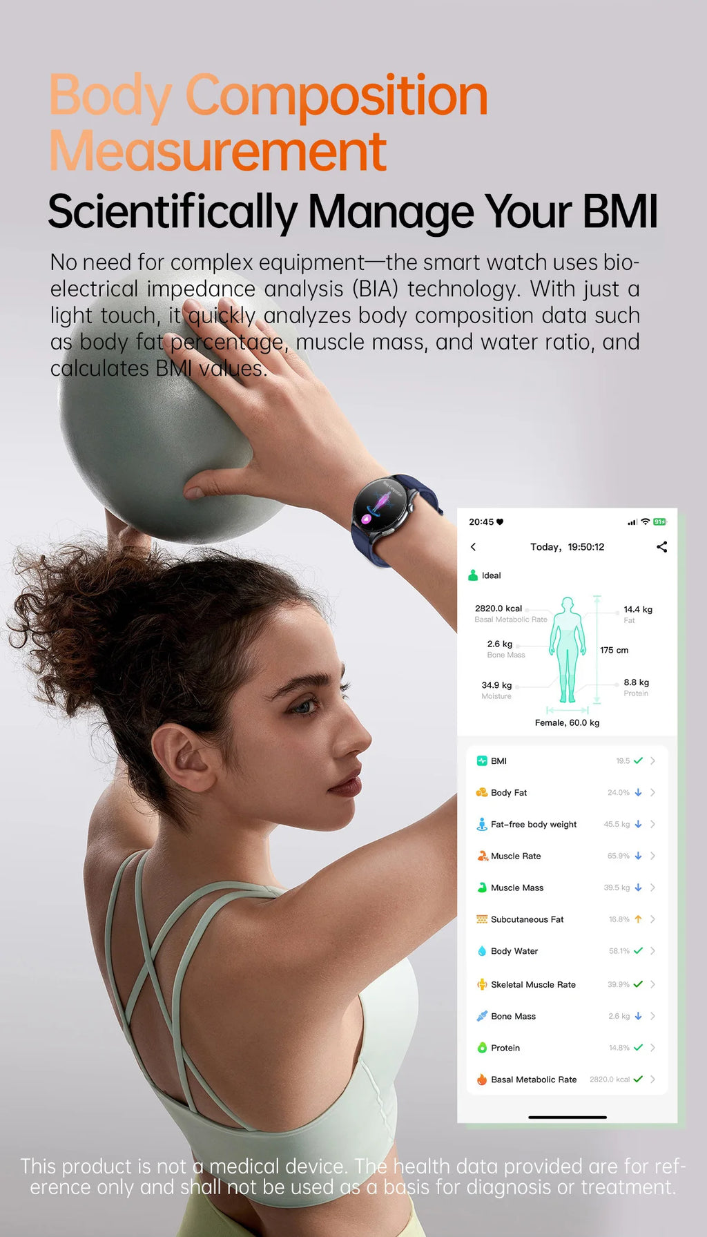 Dido AI E70S Reloj Inteligente ECG Ultrafino