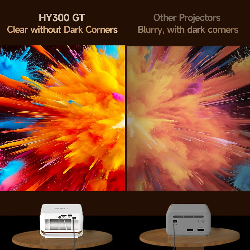 Proyector Magcubic HY300GT con Licencia Oficial de Google TV, Proyector Inteligente HD con Enfoque Automático, 400 ANSI Lúmenes, Android para Cine en Casa