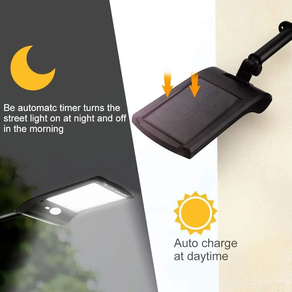 Lámpara Solar LED para Exterior con Sensor de Movimiento 36 LED