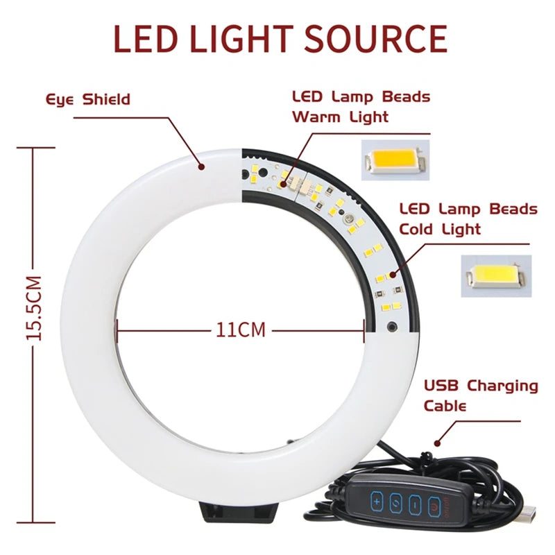 Panel de Luz LED RGB para Fotografía y Video 6 Pulgadas