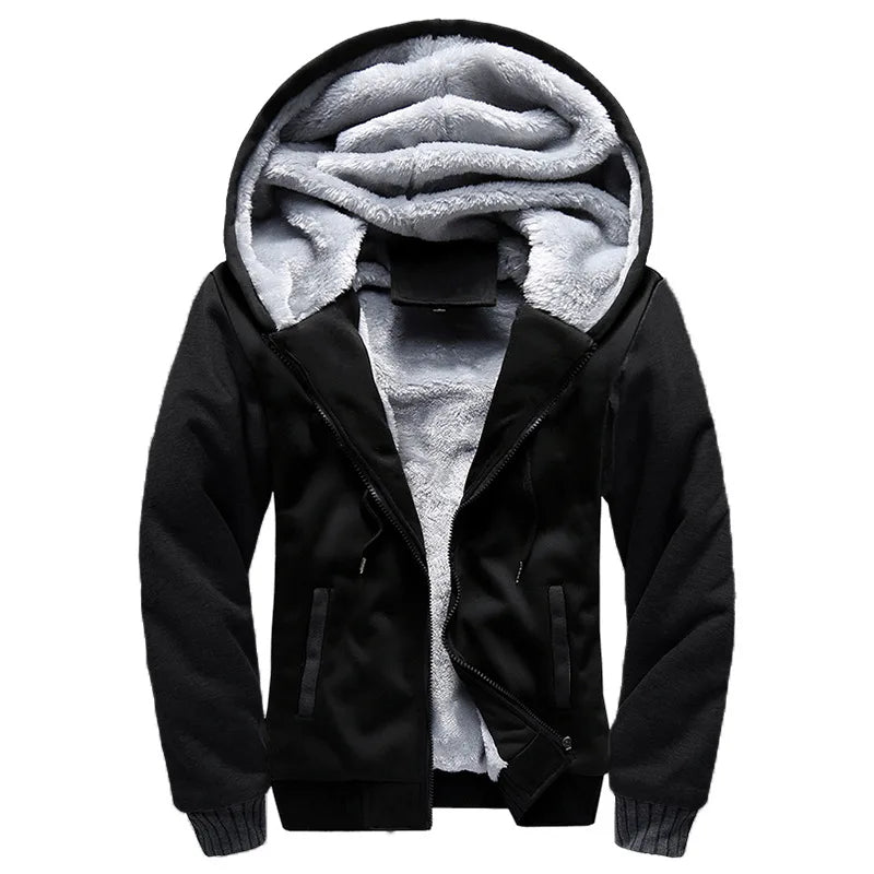 Chaqueta de Invierno con Capucha para Hombre - Camuflaje Forro Polar