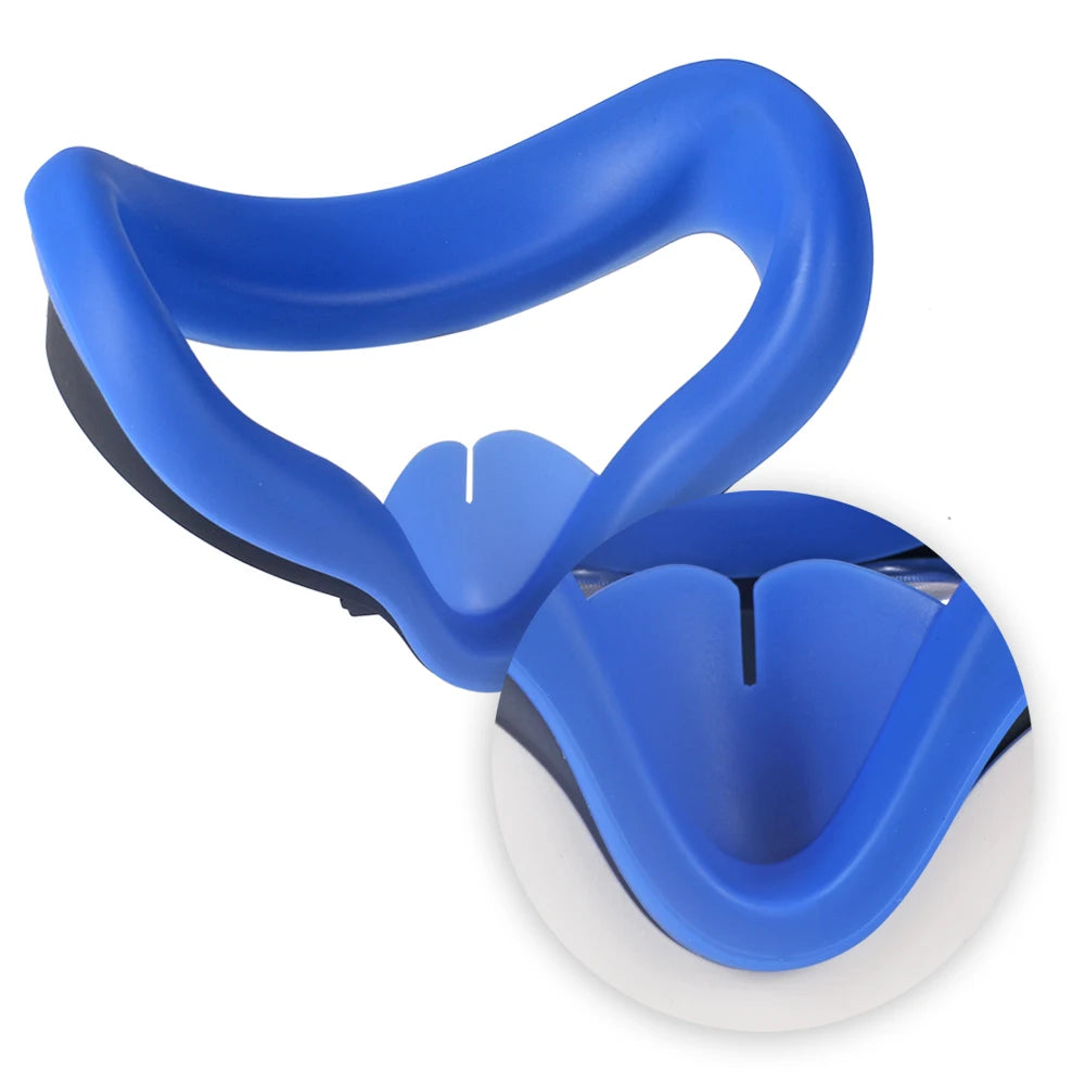 Cubierta de máscara de silicona VR, almohadilla facial, almohadilla protectora para ojos para Oculus Quest 2, accesorios para dispositivos VR