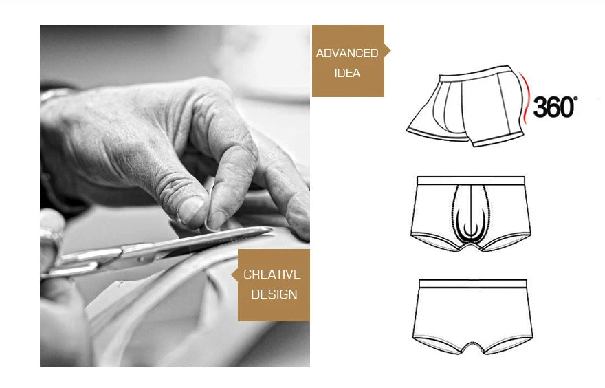 Pack 3 Calzoncillos de Fibra de Bambú Sedosa para Hombre